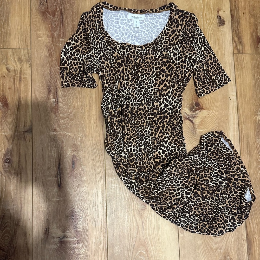 Leopard Print Maternity Dress